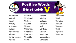 Positive Words That Start With V Archives Vocabulary Point