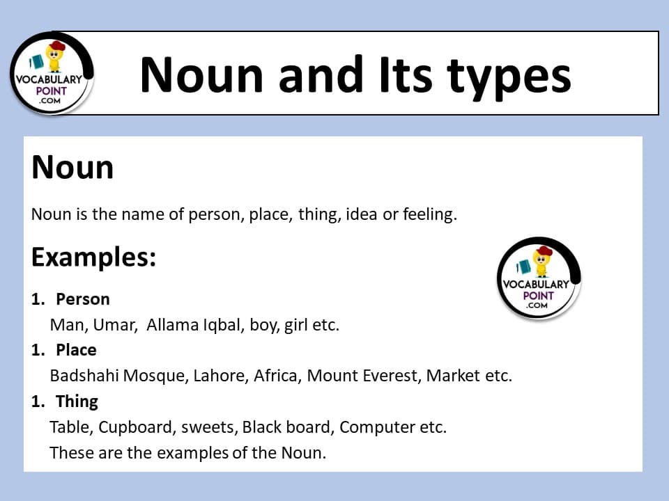 Noun And Its Types With Examples (Download PDF) - Vocabulary Point