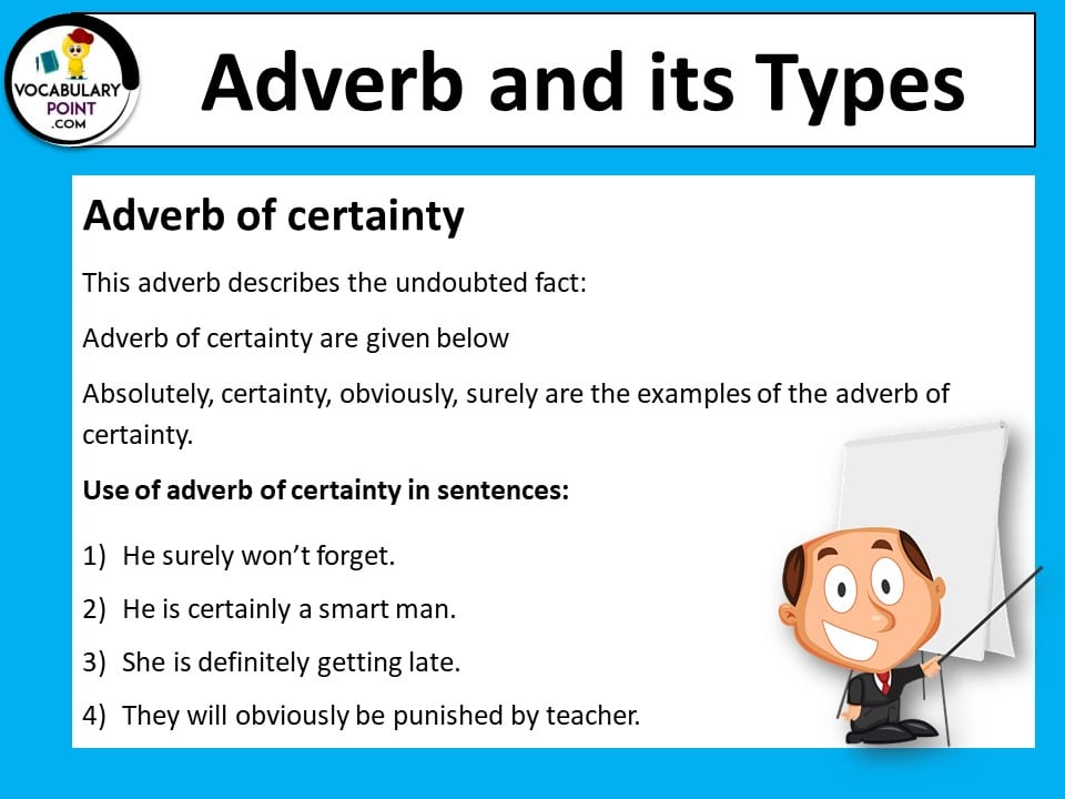 Adverb And Its Types Definition Examples In Sentences Vocabulary Point