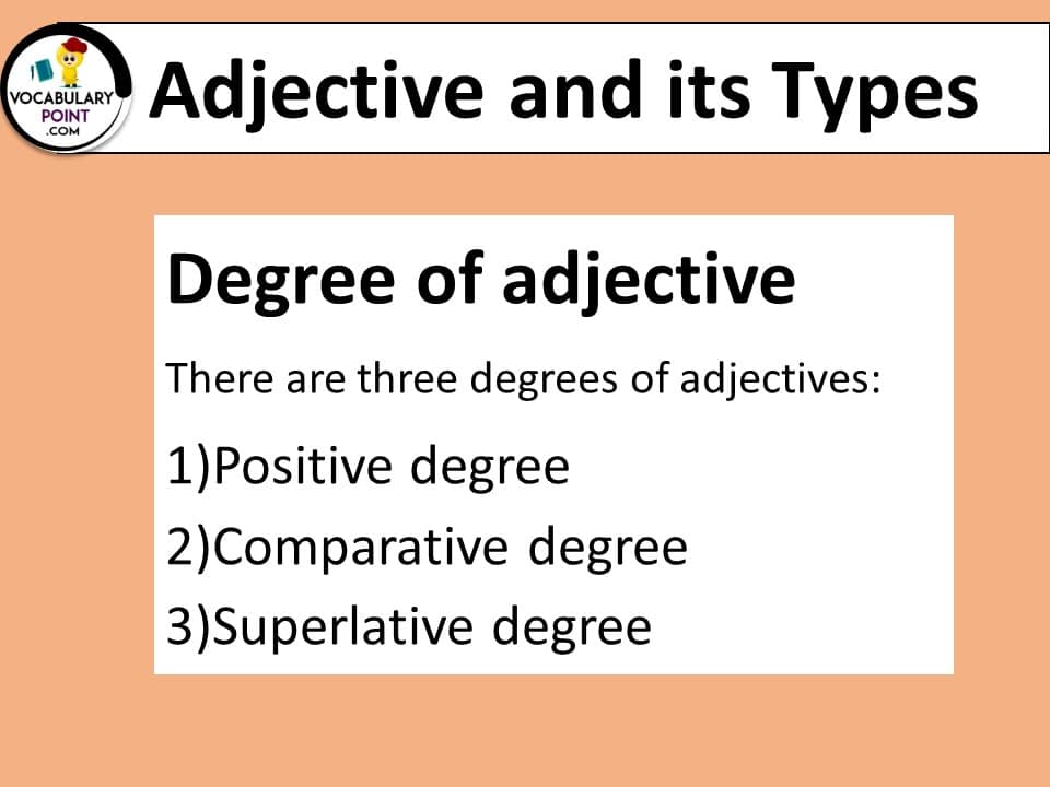 how many degrees of adjective