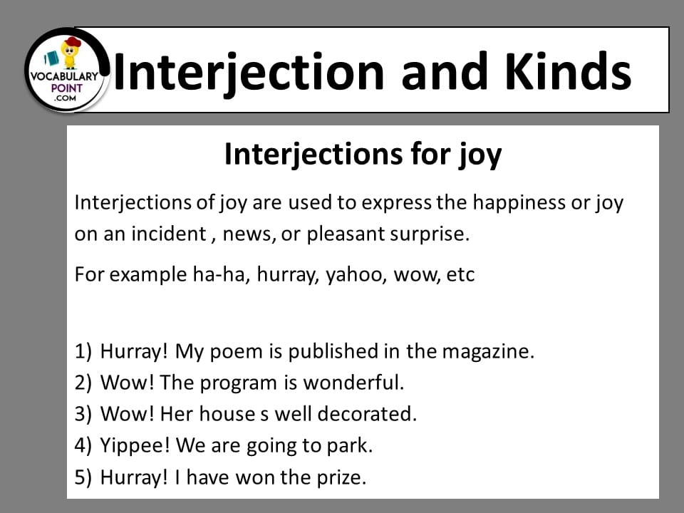 interjection for joy