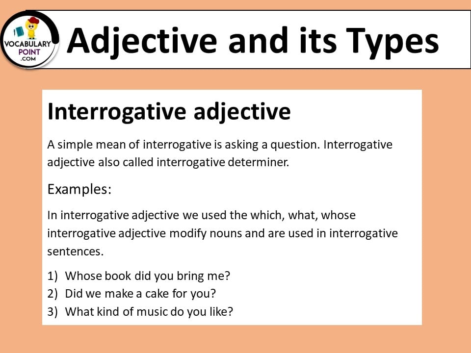 MY ABC CORNER ADJECTIVES AND TYPES