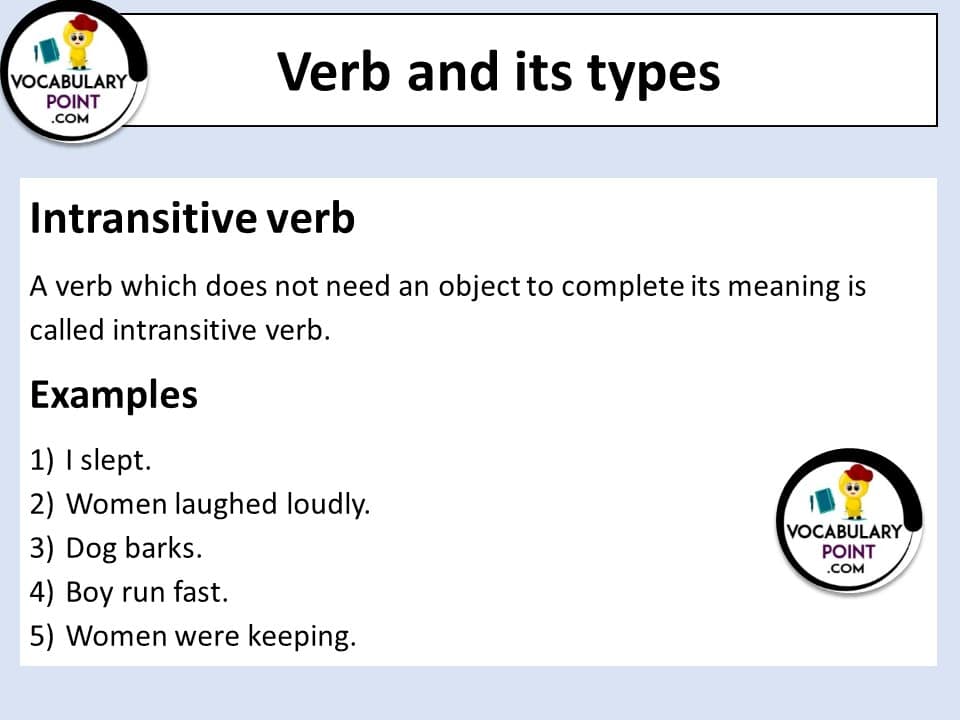 intransitive verbs