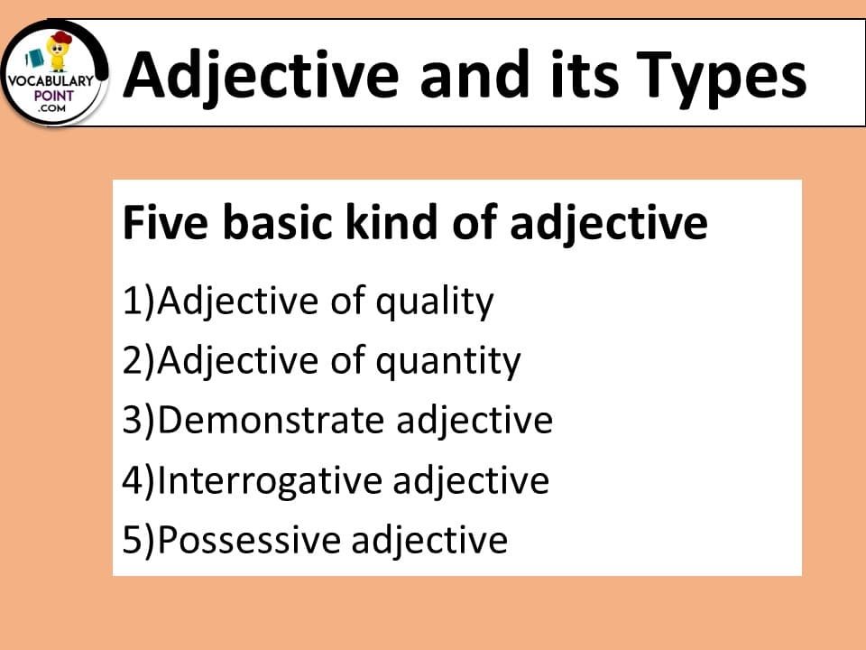 13 Types Of Adjectives Explained With Examples Types Of Images