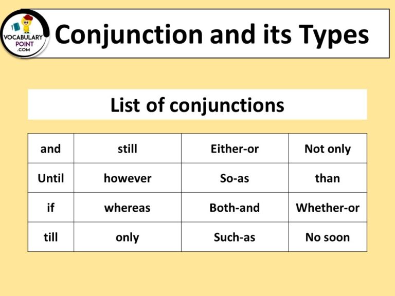 conjunction words for thesis