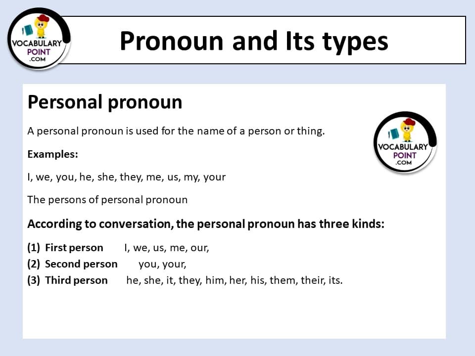 personal pronoun