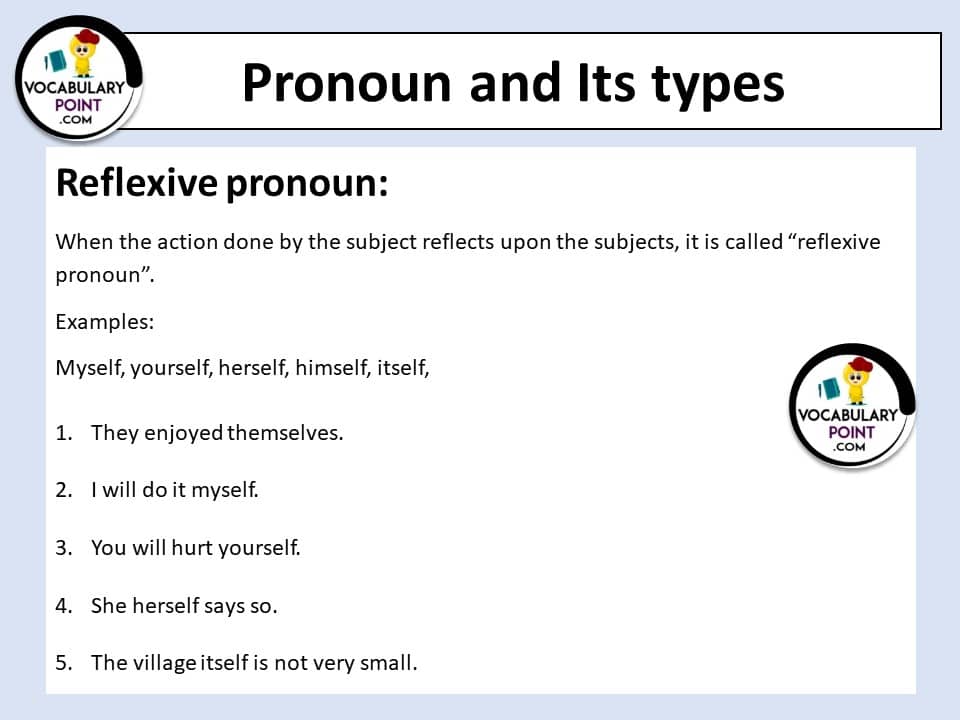 reflexive pronoun