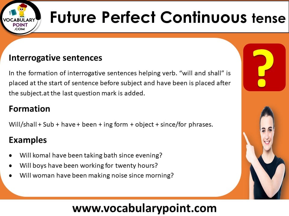interrogative future perfect continuous tense sentences