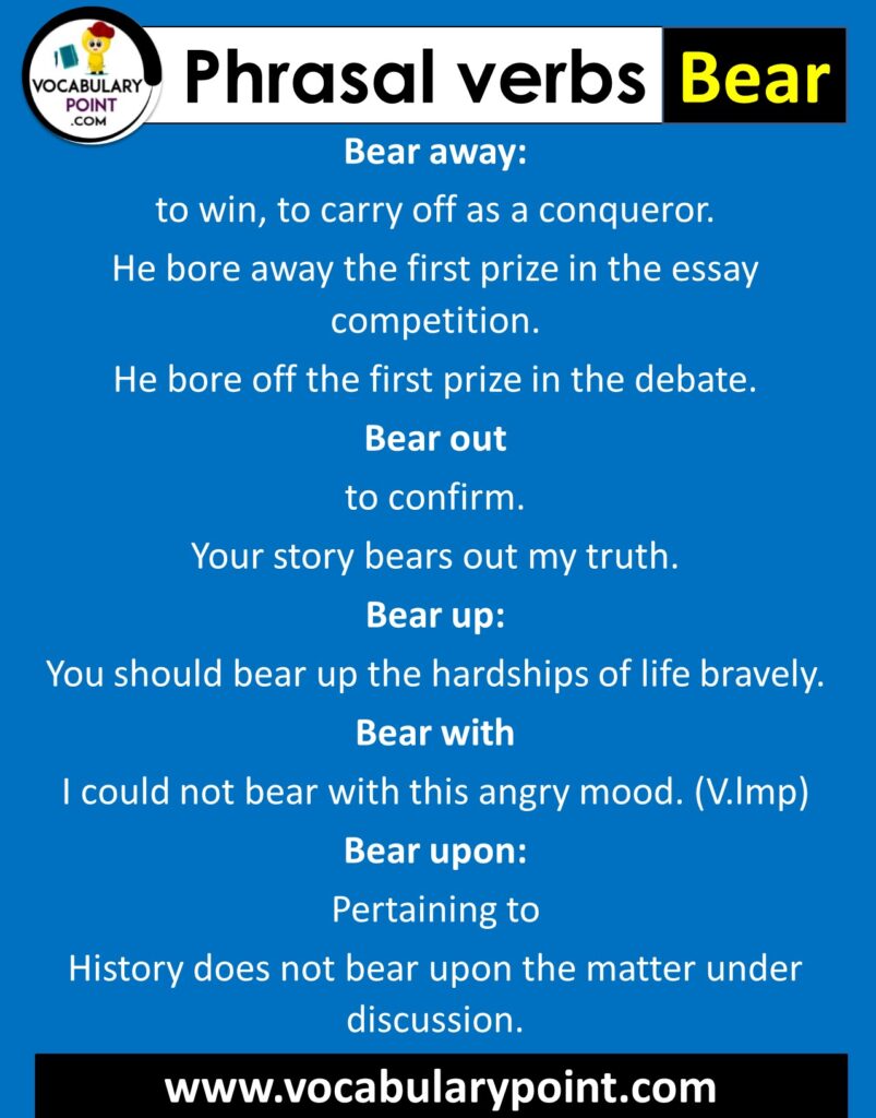 phrasal verbs with bear