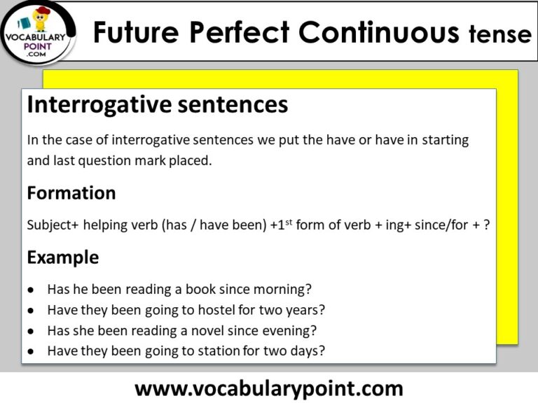 Present Perfect Continuous Tense |Examples & Formation