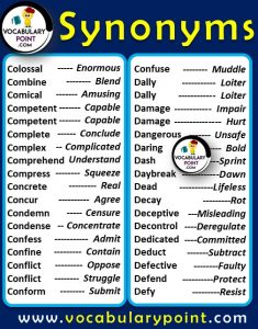 2000+ Synonyms List A to Z (Synonyms List PDF) - Vocabulary Point