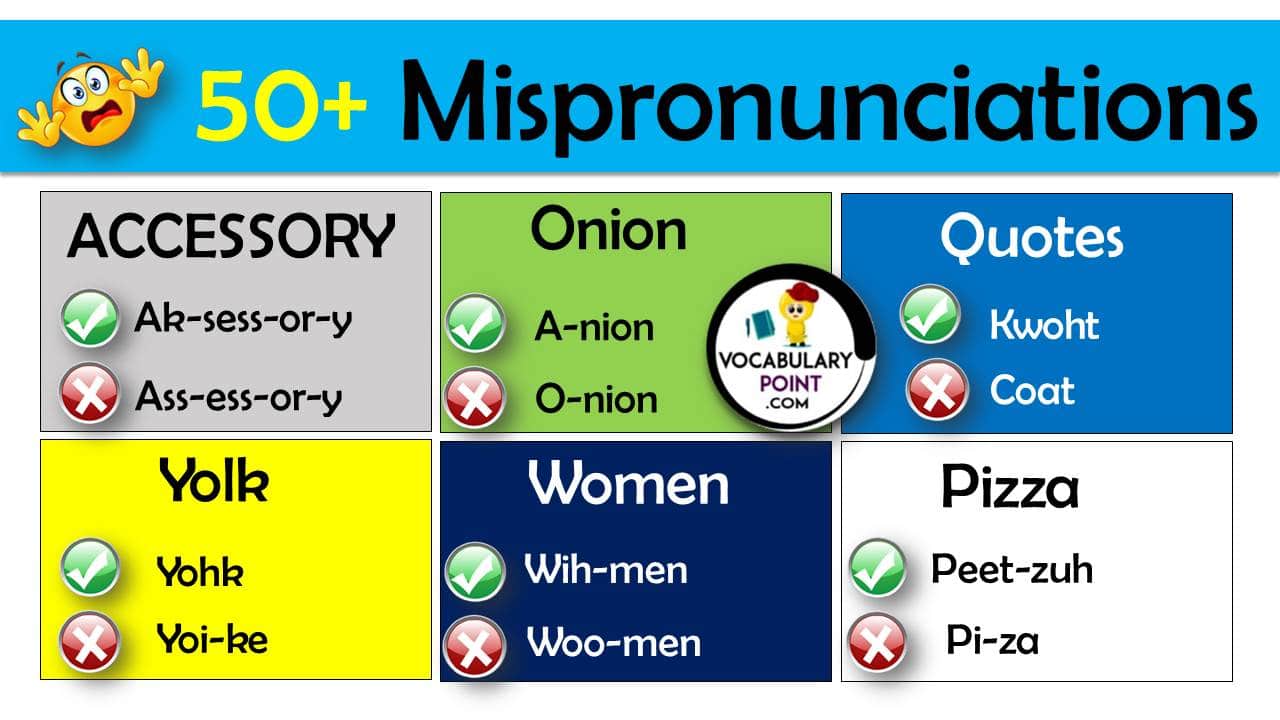 E Mispronunciation Pdf Archives Vocabulary Point