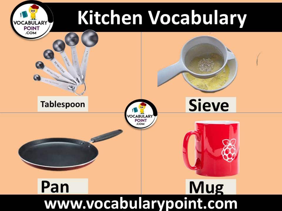 kitchen things name in english