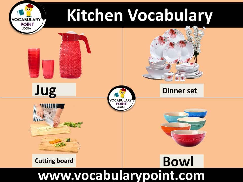 kitchen things name in english