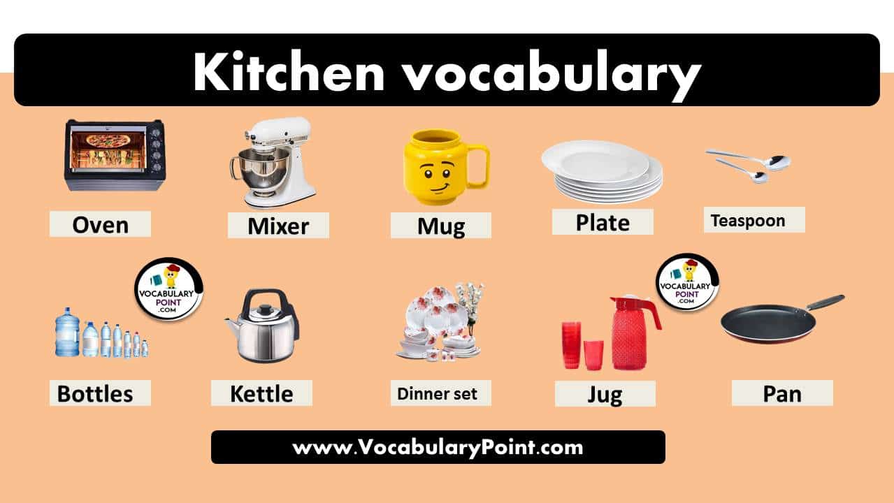 Kitchen vocabulary with pictures in English | Download PDF