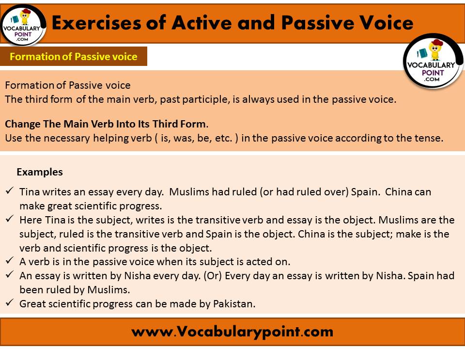 example for active and passive voice