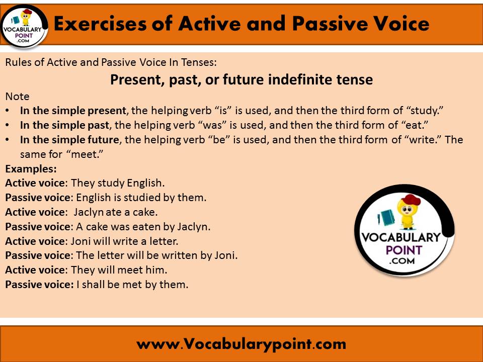 example active and passive voice