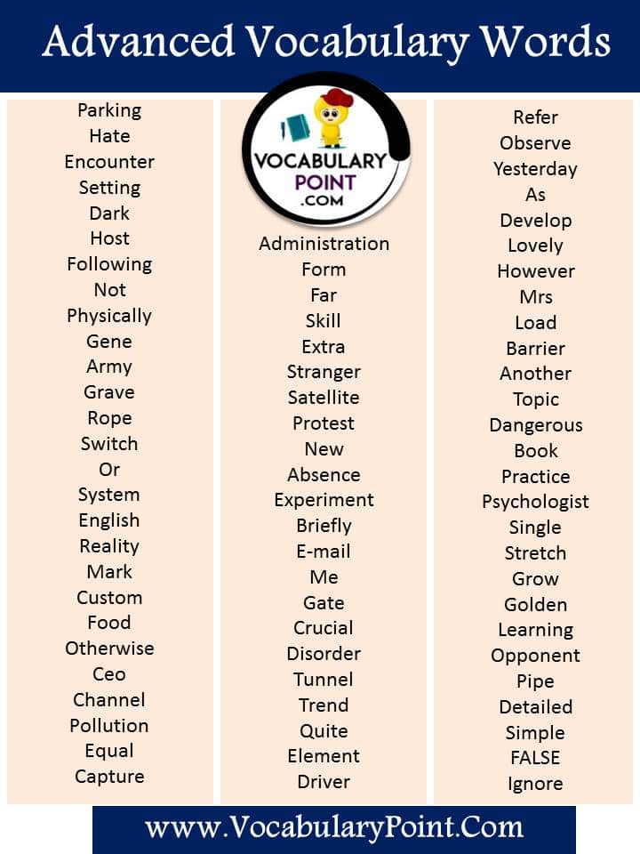 2000+ advanced vocabulary words in English pdf