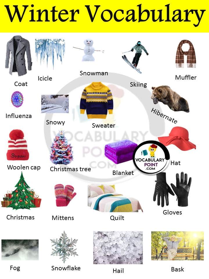 winter vocabulary words pdf