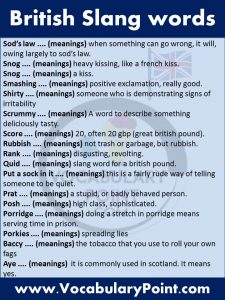 Best British Slang Words (Expressions & Phrases) - Vocabulary Point