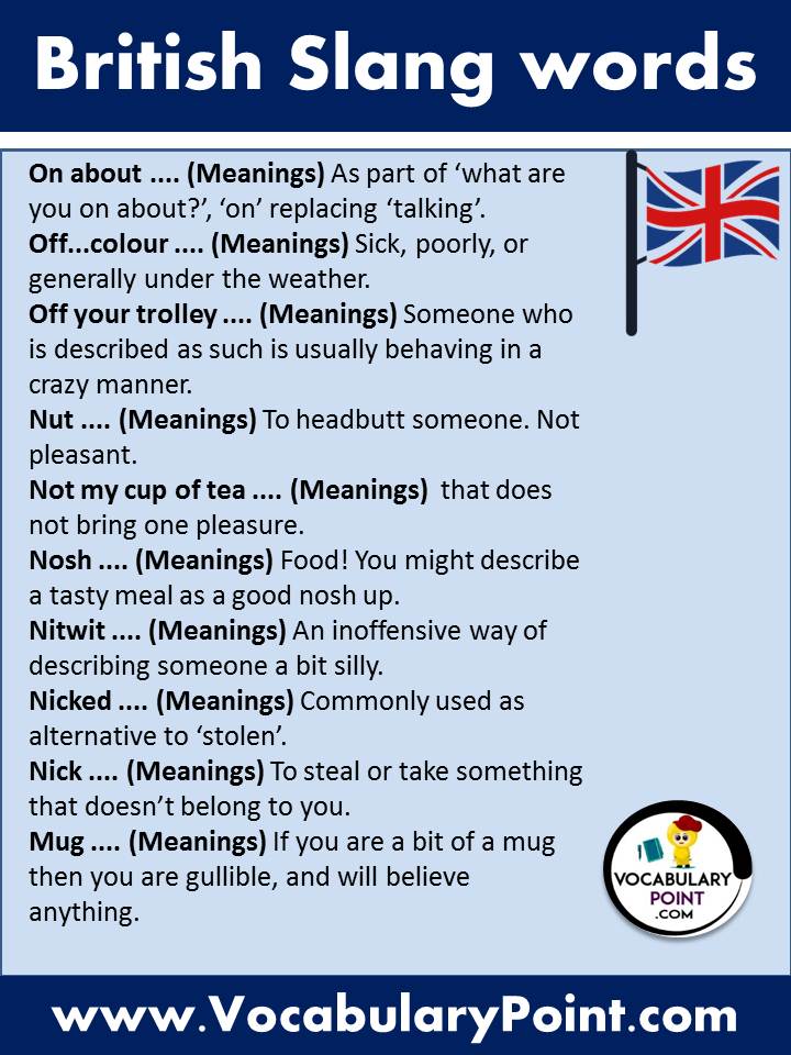 List of British slang words