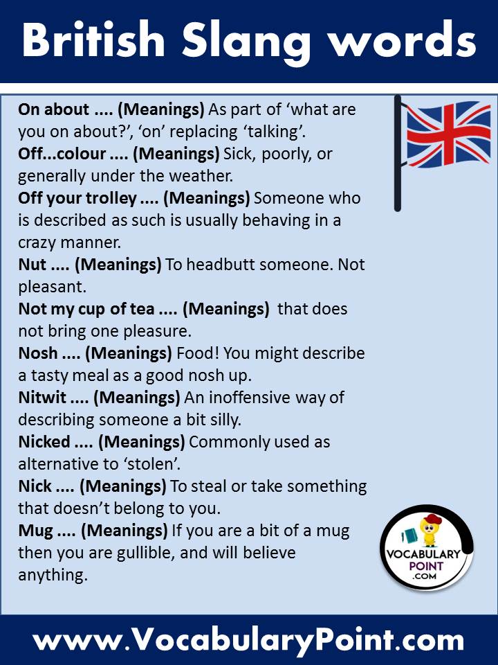 British Slang Words List With Meanings Pdf You Can Use These My Xxx