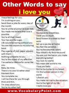 Other Words to say i love you | funny ways to say i love you ...