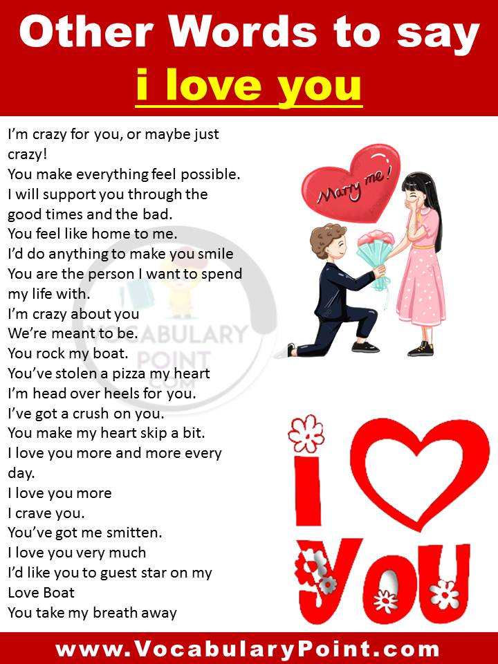 Other Words to say i love you | funny ways to say i love you - Vocabulary  Point