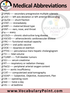 List of All Medical Abbreviations PDF | Common Medical Abbreviations ...