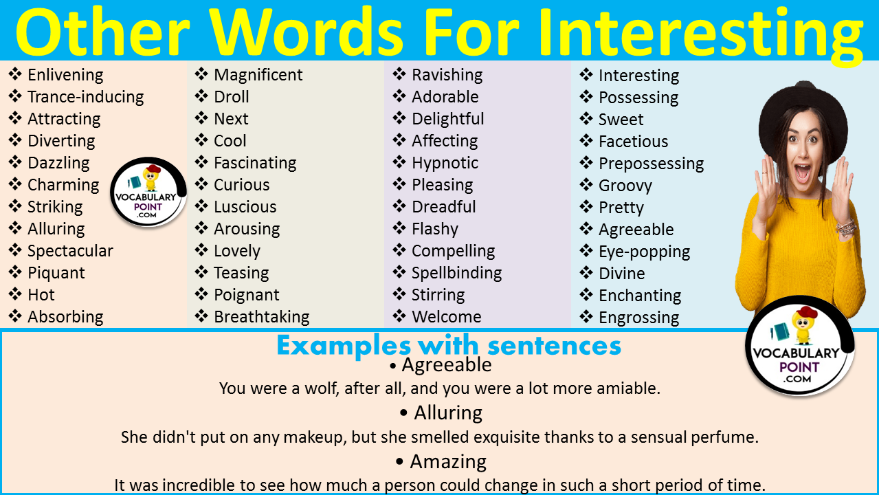  Other Words For Interesting In English PDF Vocabulary Point