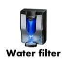 Wate filter list of electric appliances