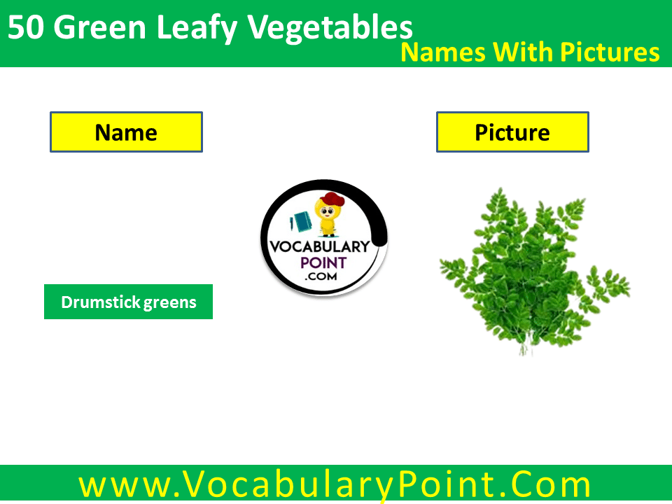 list green leafy vegetables Pdf
