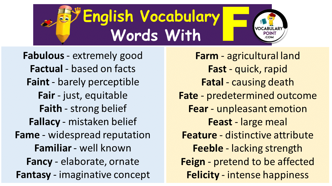 Words That Start with F