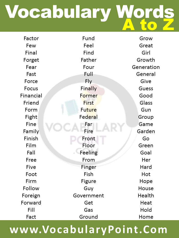 English Vocabulary Words A To Z Download Pdf Vocabulary Point 