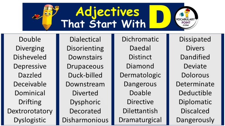 Adjectives that Start With D, Adjectives To Describe Person ...