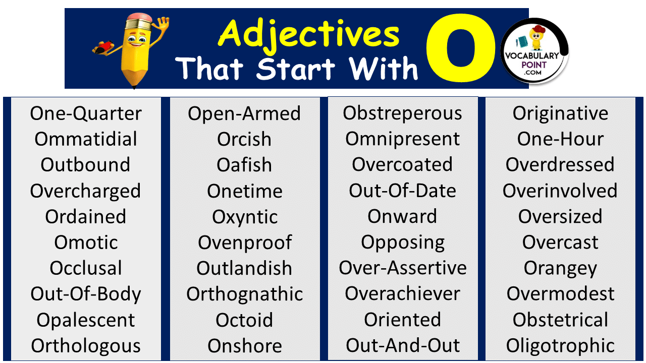 Adjectives Starting With O