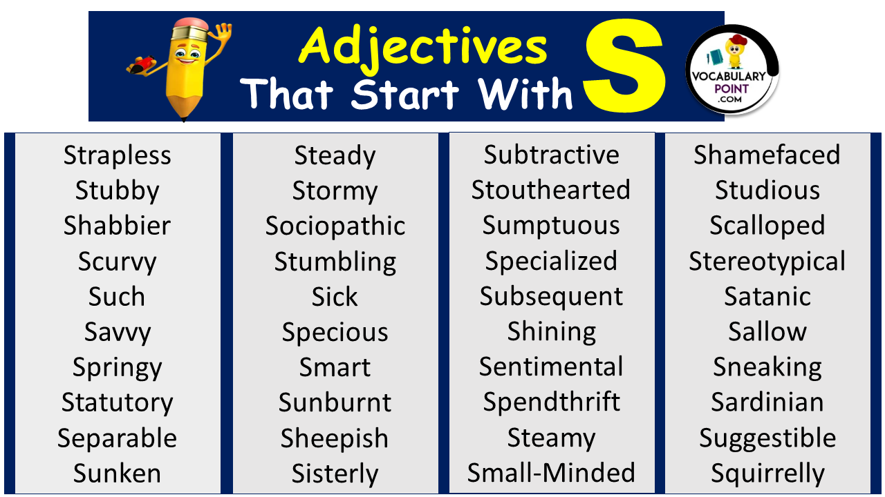 Adjectives Starting With S