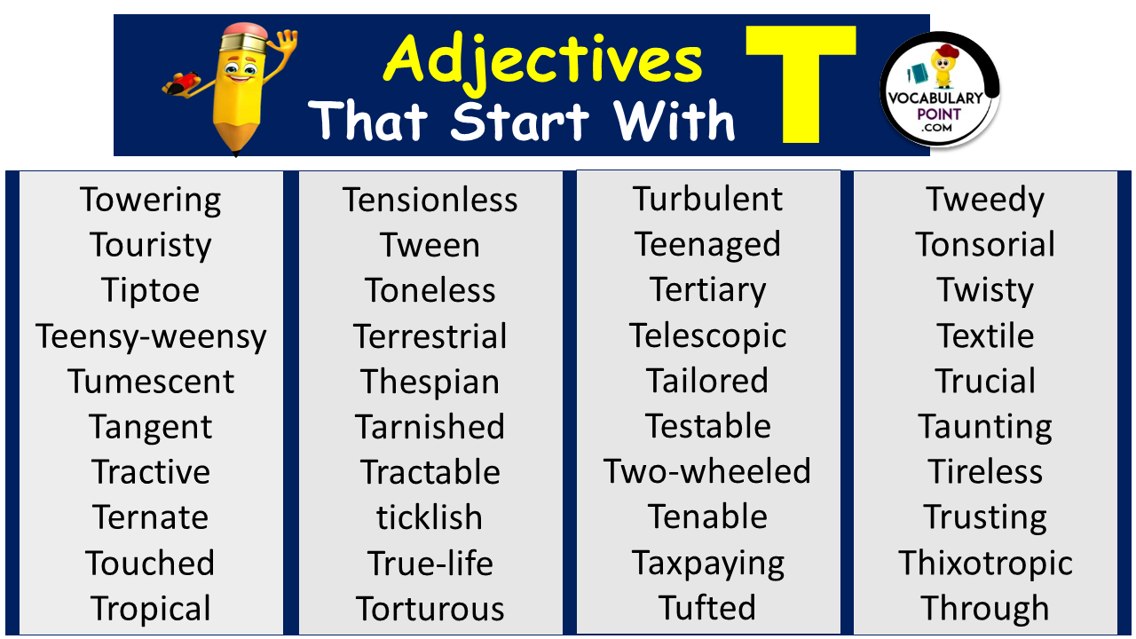 Adjectives Starting With T
