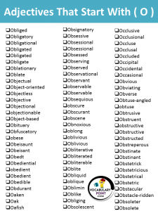 Positive Adjectives That Start with O - Vocabulary Point