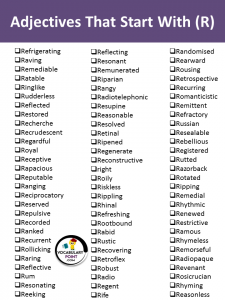 Adjectives That Start With R | DOWNLOAD PDF - Vocabulary Point