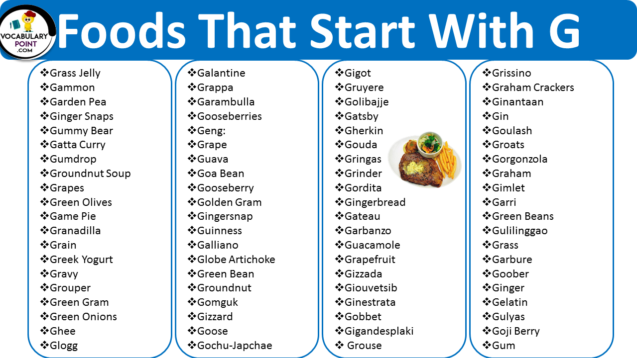 Food That Start With G