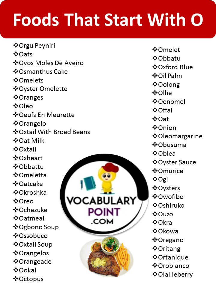 Foods That Begin With the Letter O