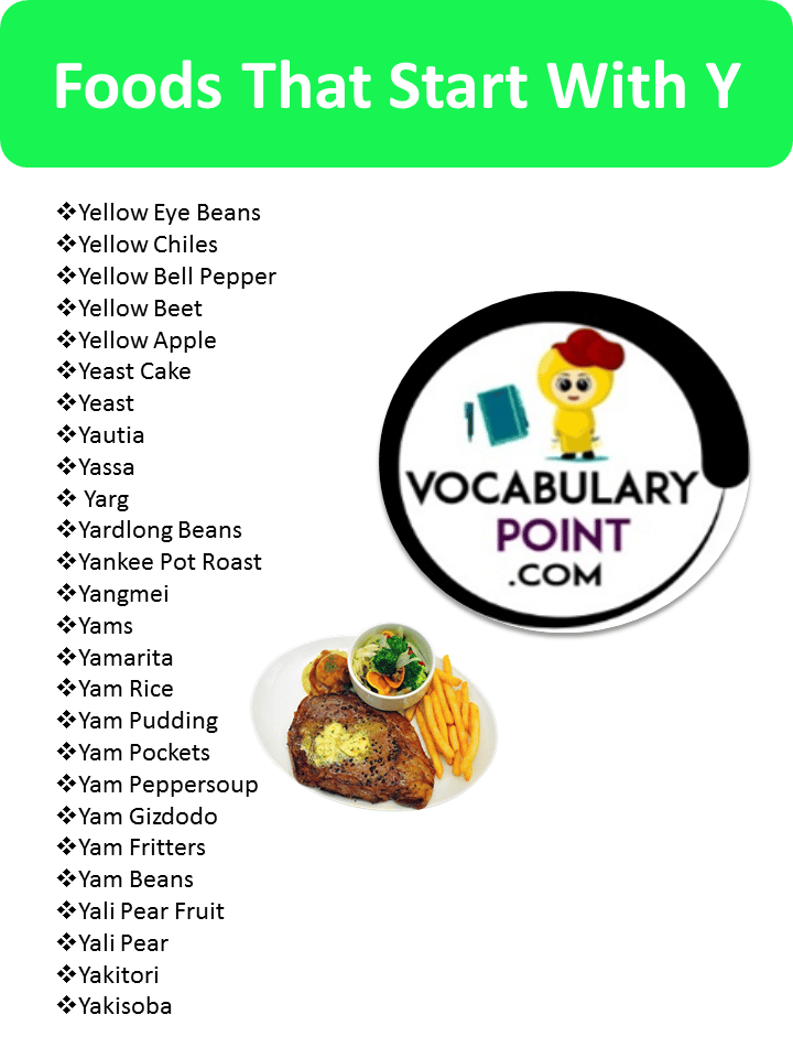 Foods That Beginning With the Letter Y