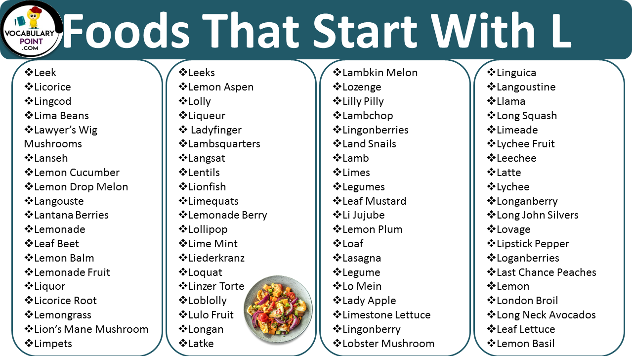 Foods That Start With the Letter L