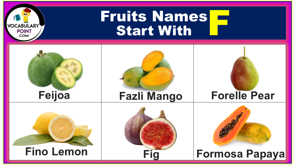 Fruits Names Starting With Archives Vocabulary Point