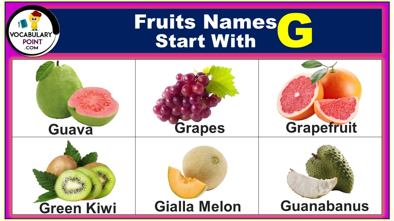 Fruits Begin with G