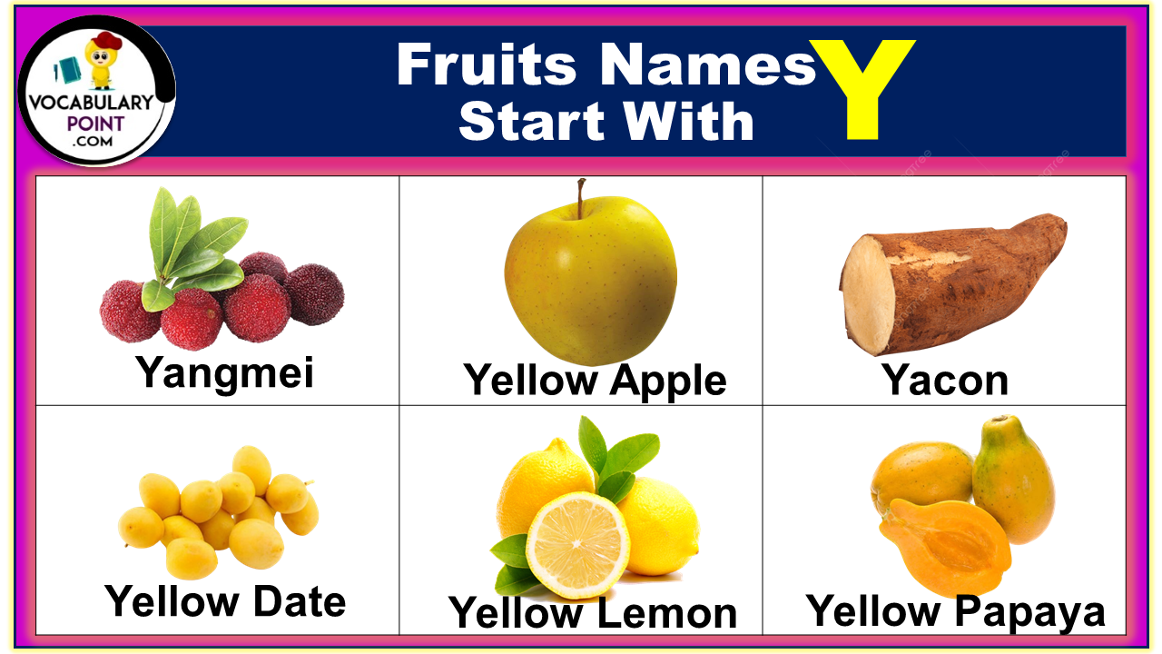 Fruits Begin with Y