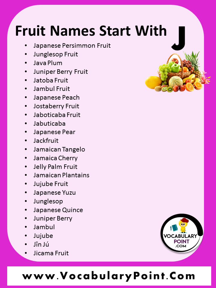 Fruits Name Start With J