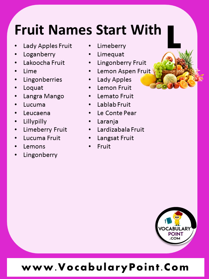Fruits Name Start With L