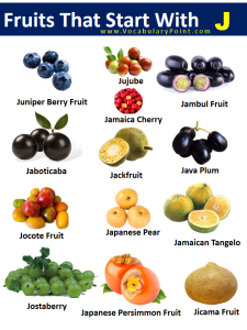 Fruits Starting with J (Properties and Pictures) - Vocabulary Point